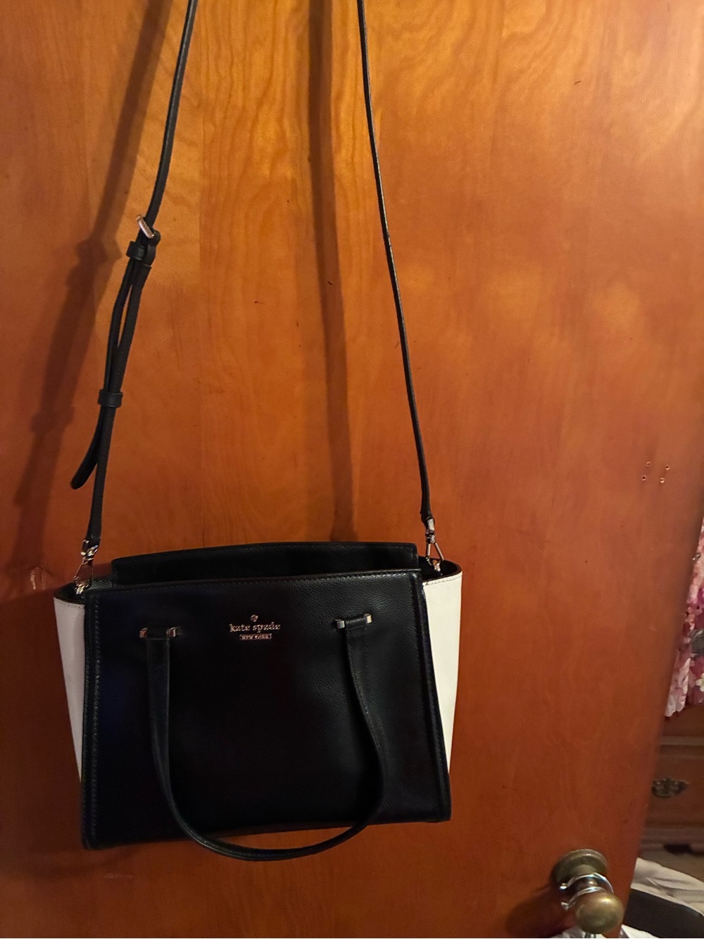 kate spade Black and White Structured Satchel